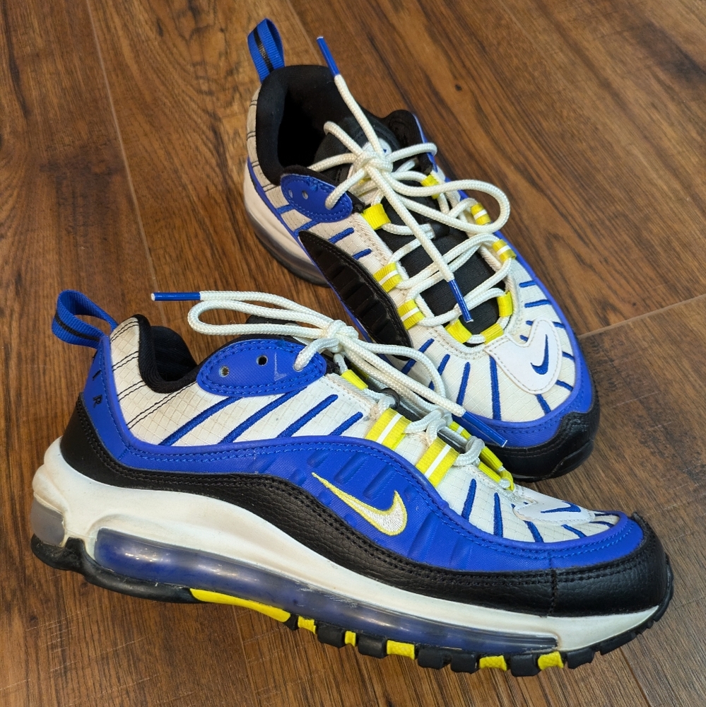 Nike Air Max 98 Blue and Yellow Sneakers